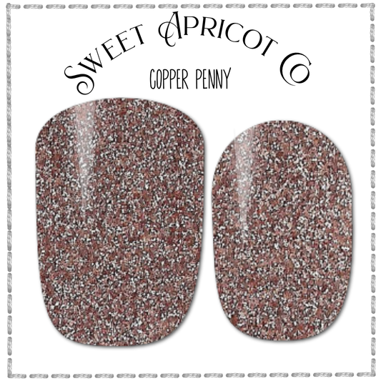 Copper Penny - Glitter Nail Wraps