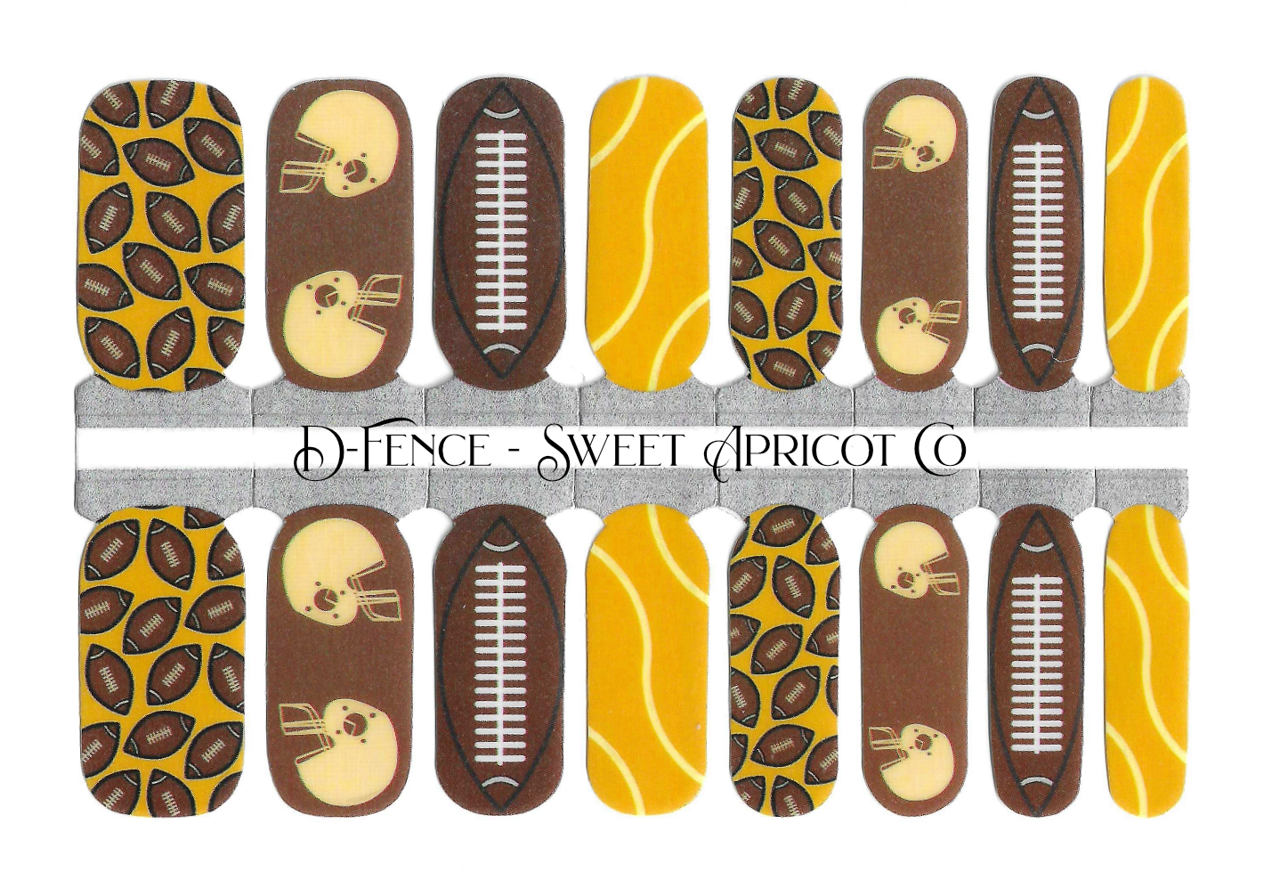 D-Fence Nail Wraps - Football Fun!