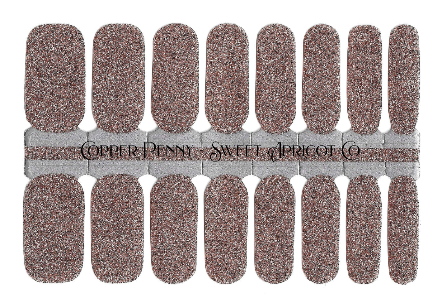 Copper Penny - Glitter Nail Wraps