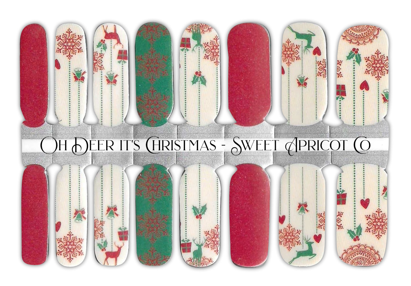 Oh Deer It's Christmas Nail Wraps - Sweet Holiday Design