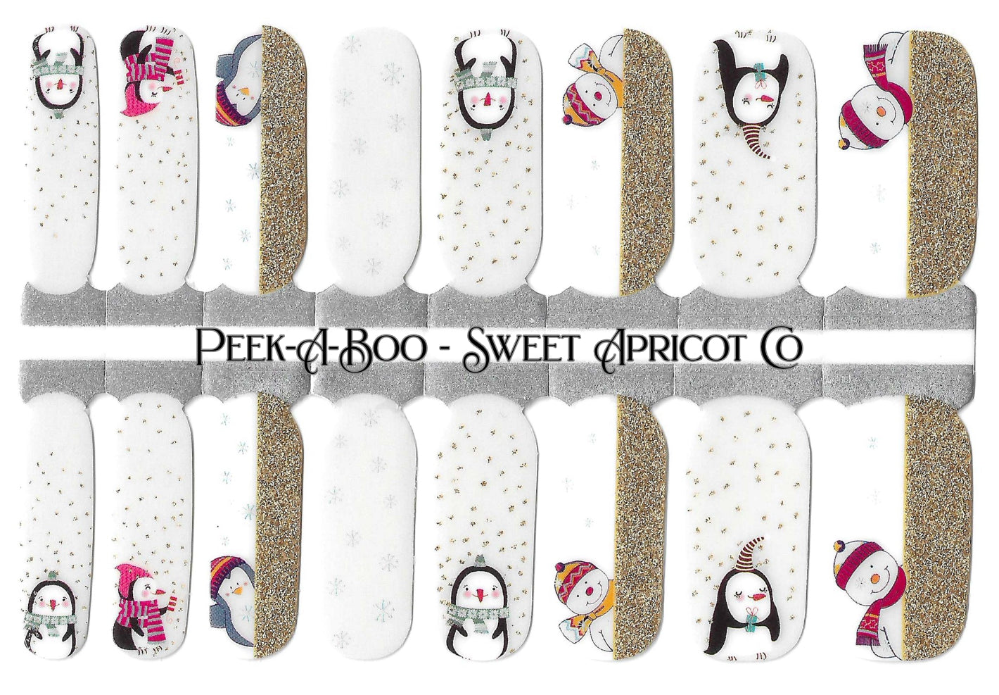 Peek-a-Boo Nail Wraps - Holiday Design