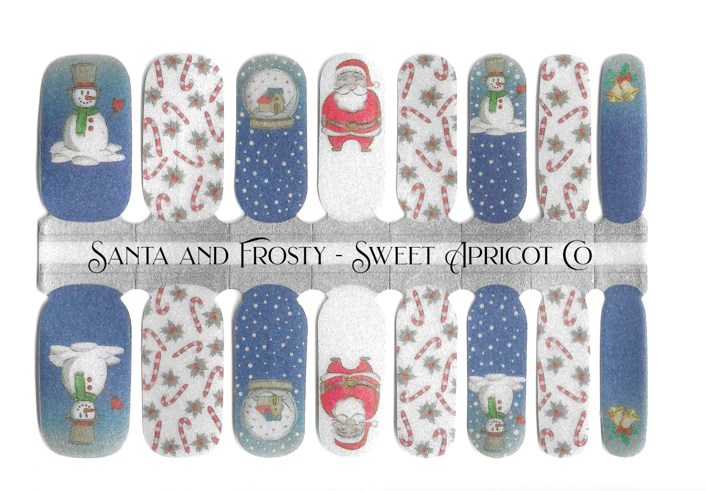 Santa and Frosty Nail Wraps - Christmas Cheer!!
