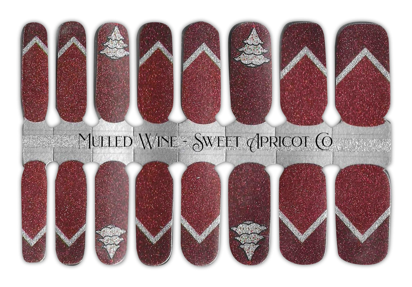 Mulled Wine Nail Wraps - Beautiful Holiday Design