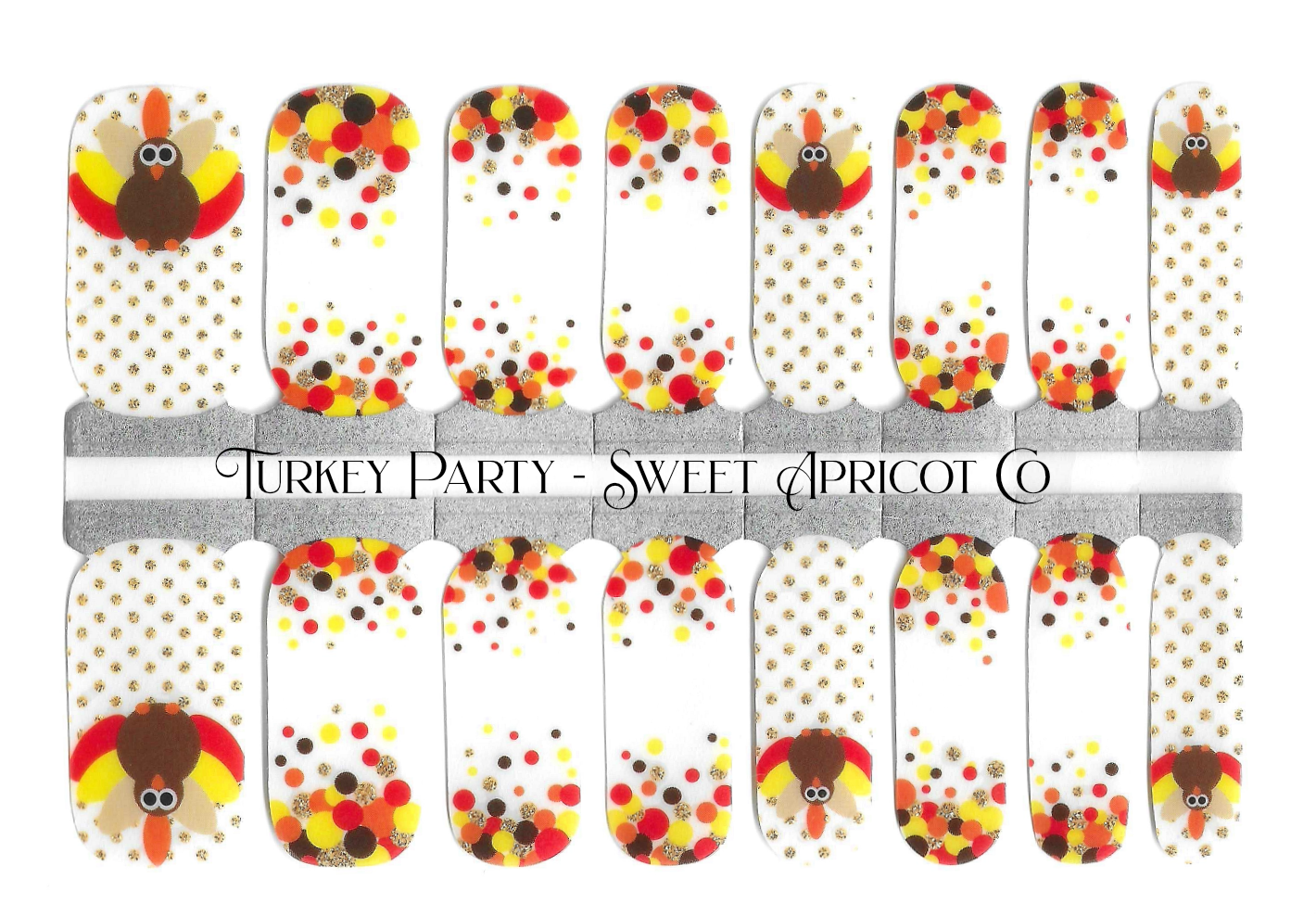 Turkey Party Nail Wraps - Cute Thanksgiving!!