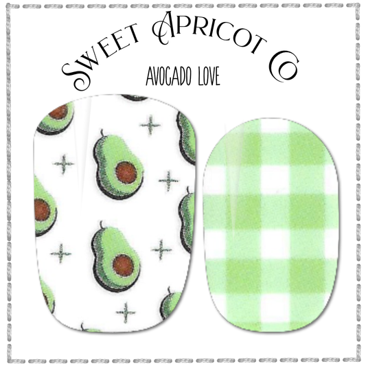 Avocado Love - Fun Nail Wraps