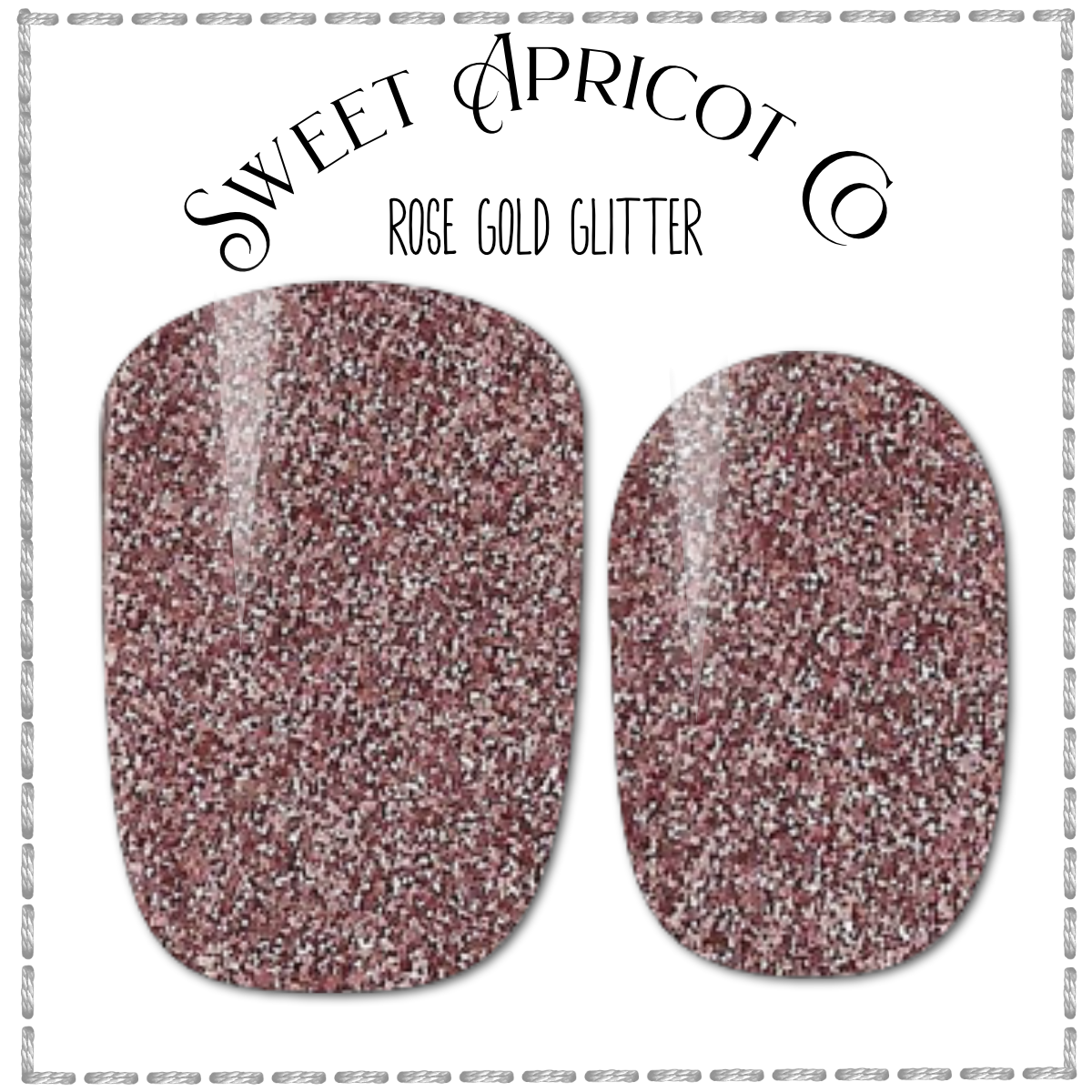 Rose Gold Glitter - Glitter Nail Wraps