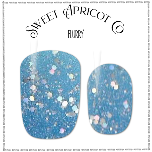 Flurry Nail Wraps - Beautiful Glitter Design