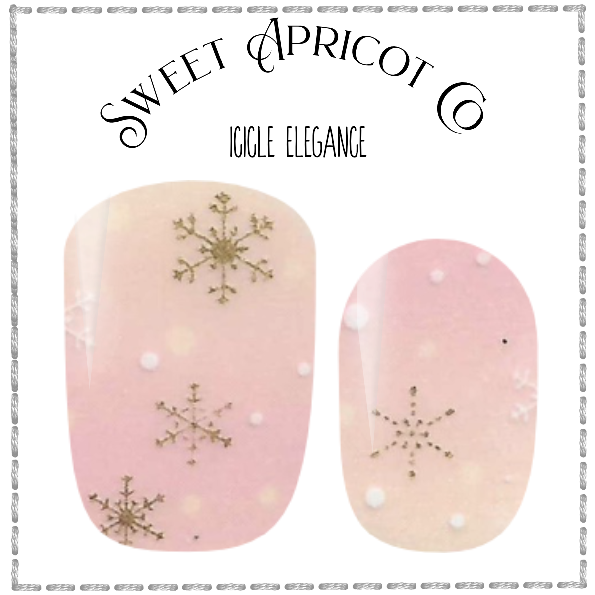 Icicle Elegance Nail Wraps - Winter Design