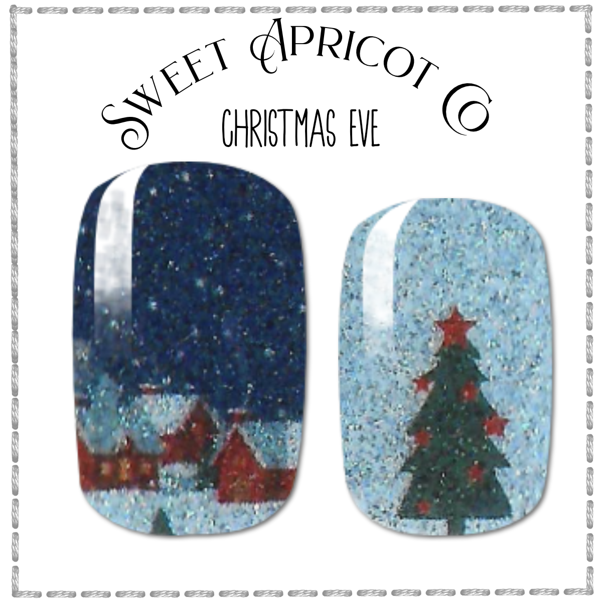 Christmas Eve Nail Wraps - GLITTER!