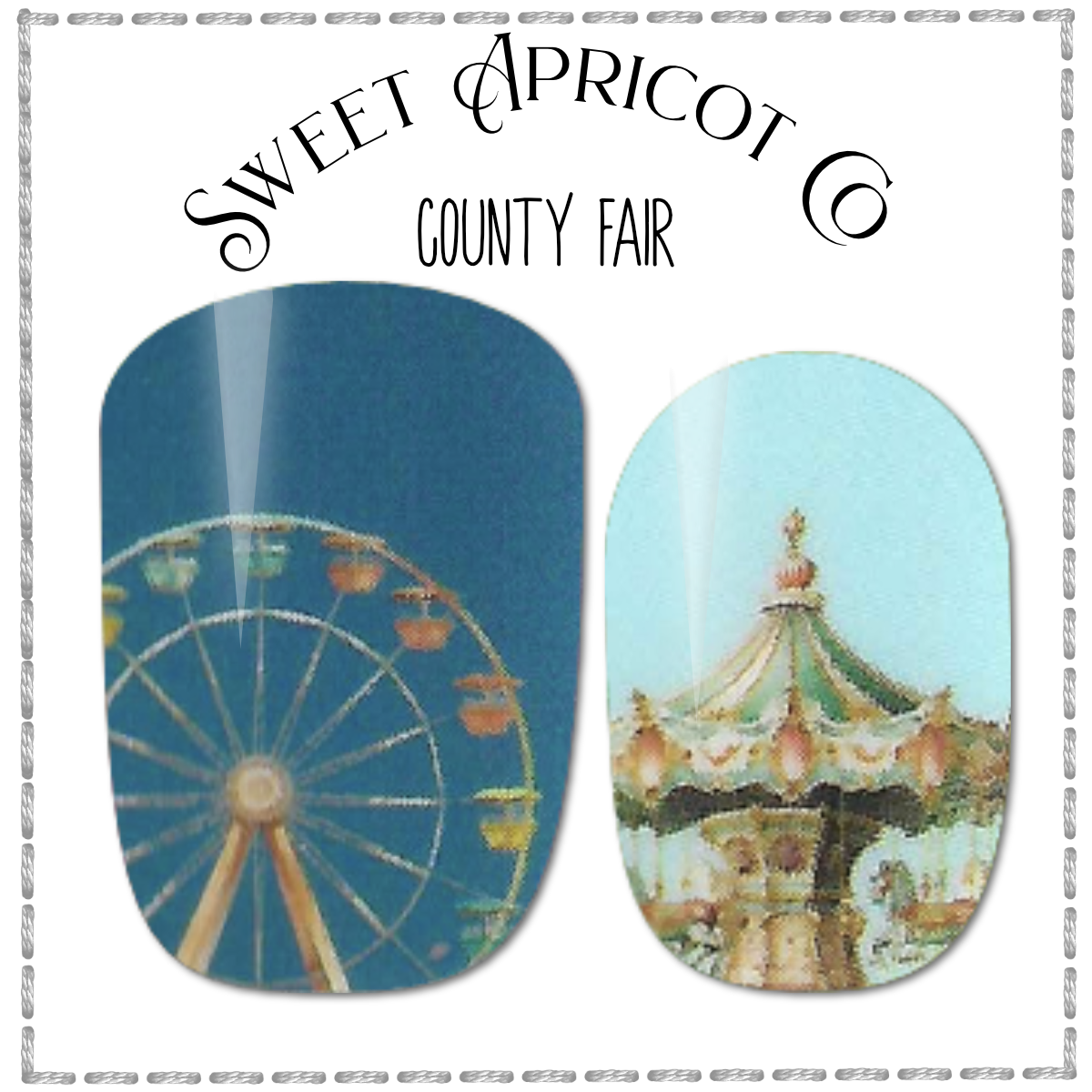 County Fair Nail Wraps - Exclusive Amusement Park Design