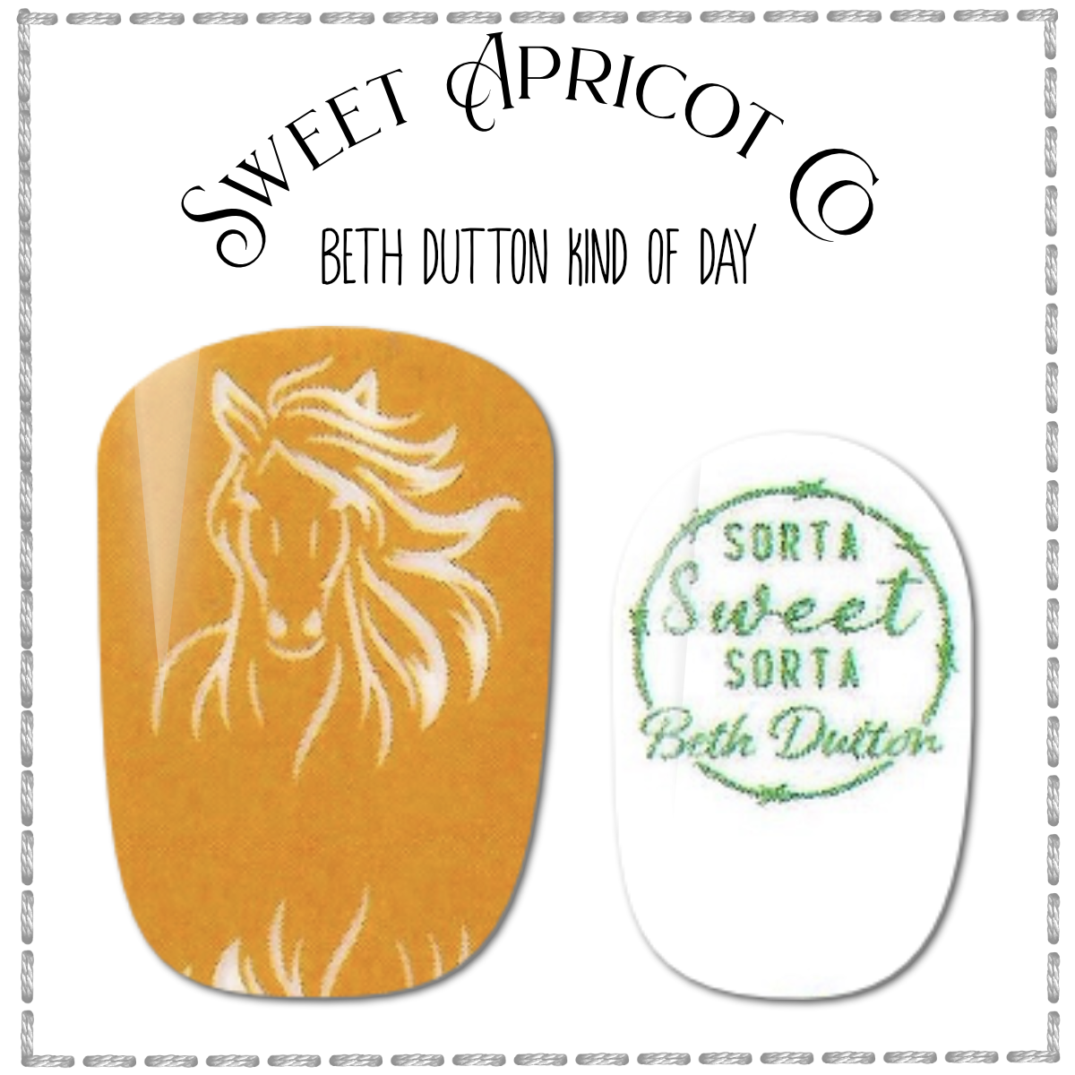 Beth Dutton Kind of Day Nail Wraps - Darling Tiger Stripes Design