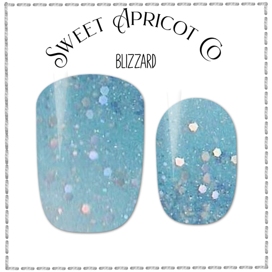 Blizzard Nail Wraps - Beautiful Glitter Design