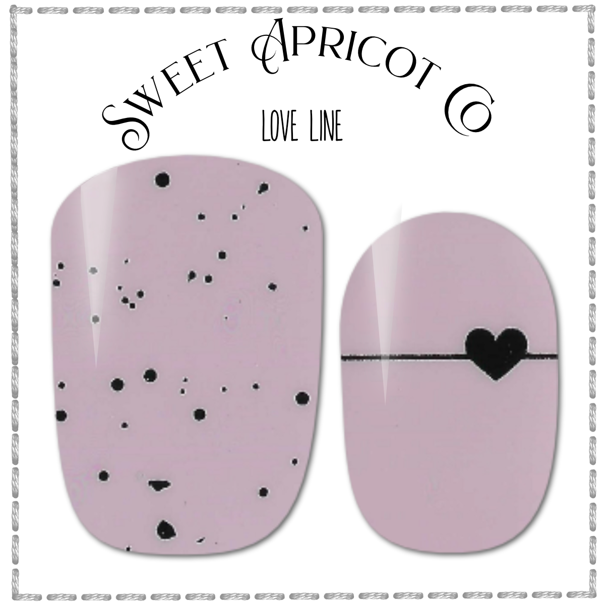 Love Line Nail Wraps - Sweet Valentine's Design