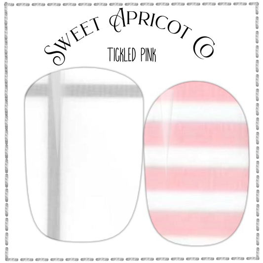 Tickled Pink Nail Wraps - Playful Gray, Pink and White Design