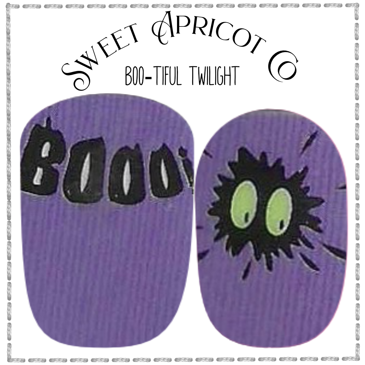 Boo-tiful Twilight Nail Wraps - Purple Halloween Design