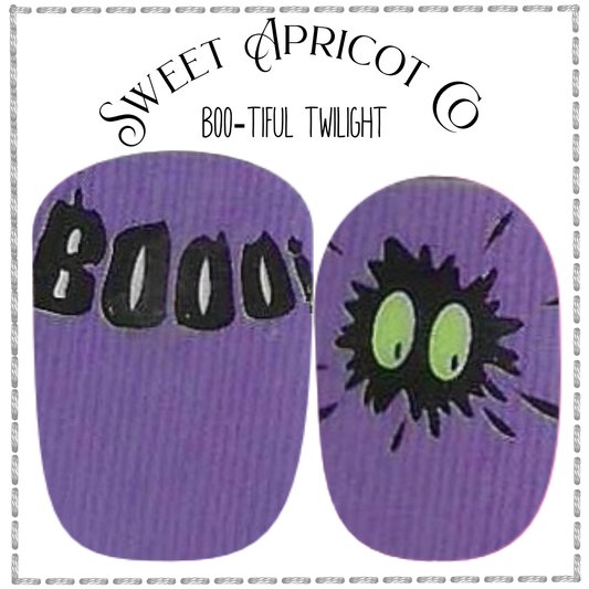 Boo-tiful Twilight Nail Wraps - Purple Halloween Design