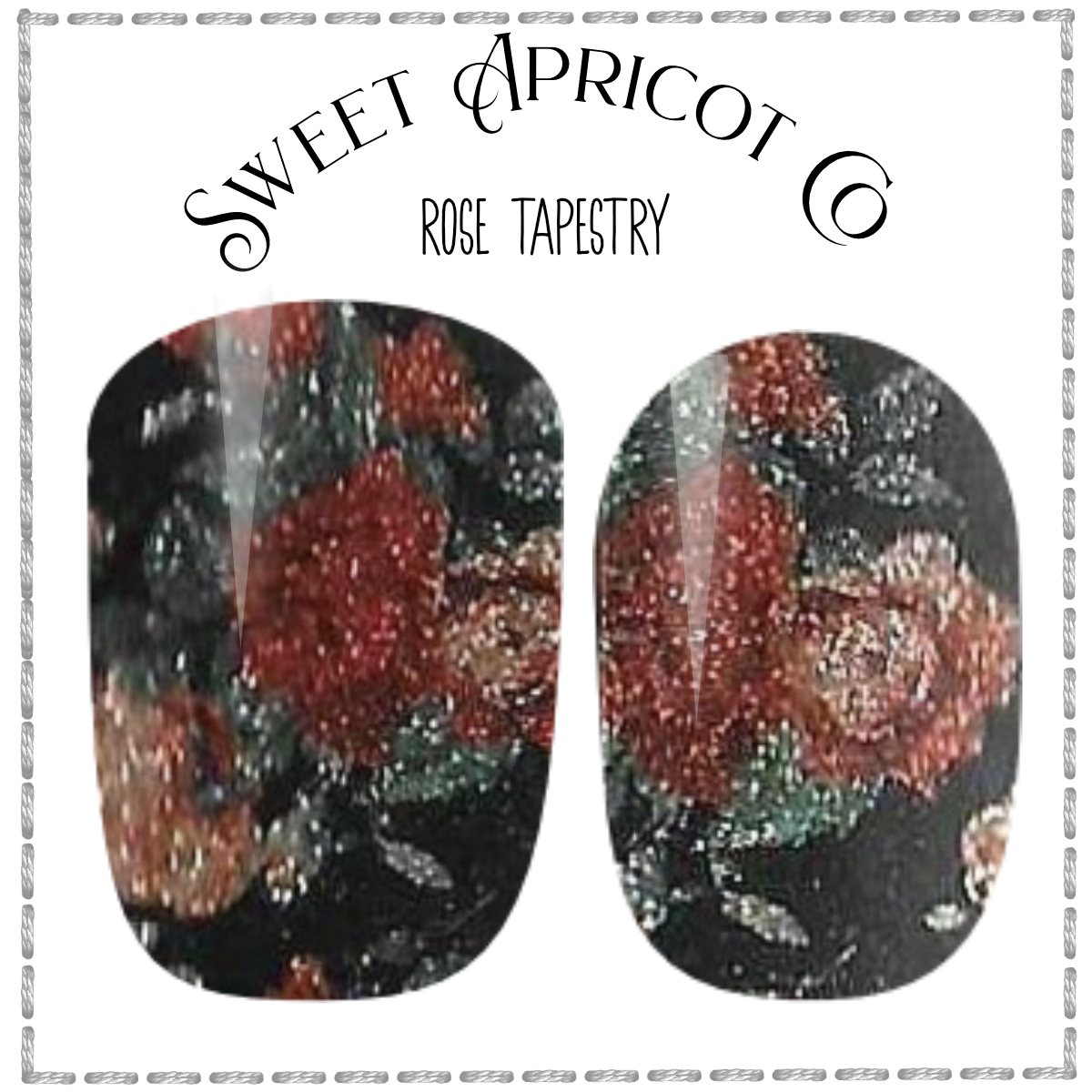 Rose Tapestry Nail Wraps - Lovely Romantic Design