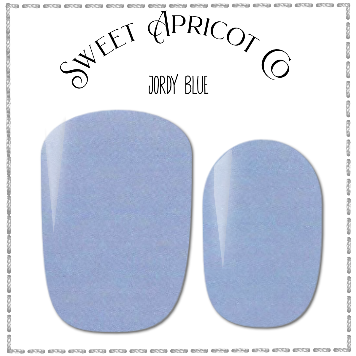 Jordy Blue Nail Wraps - Solid Design