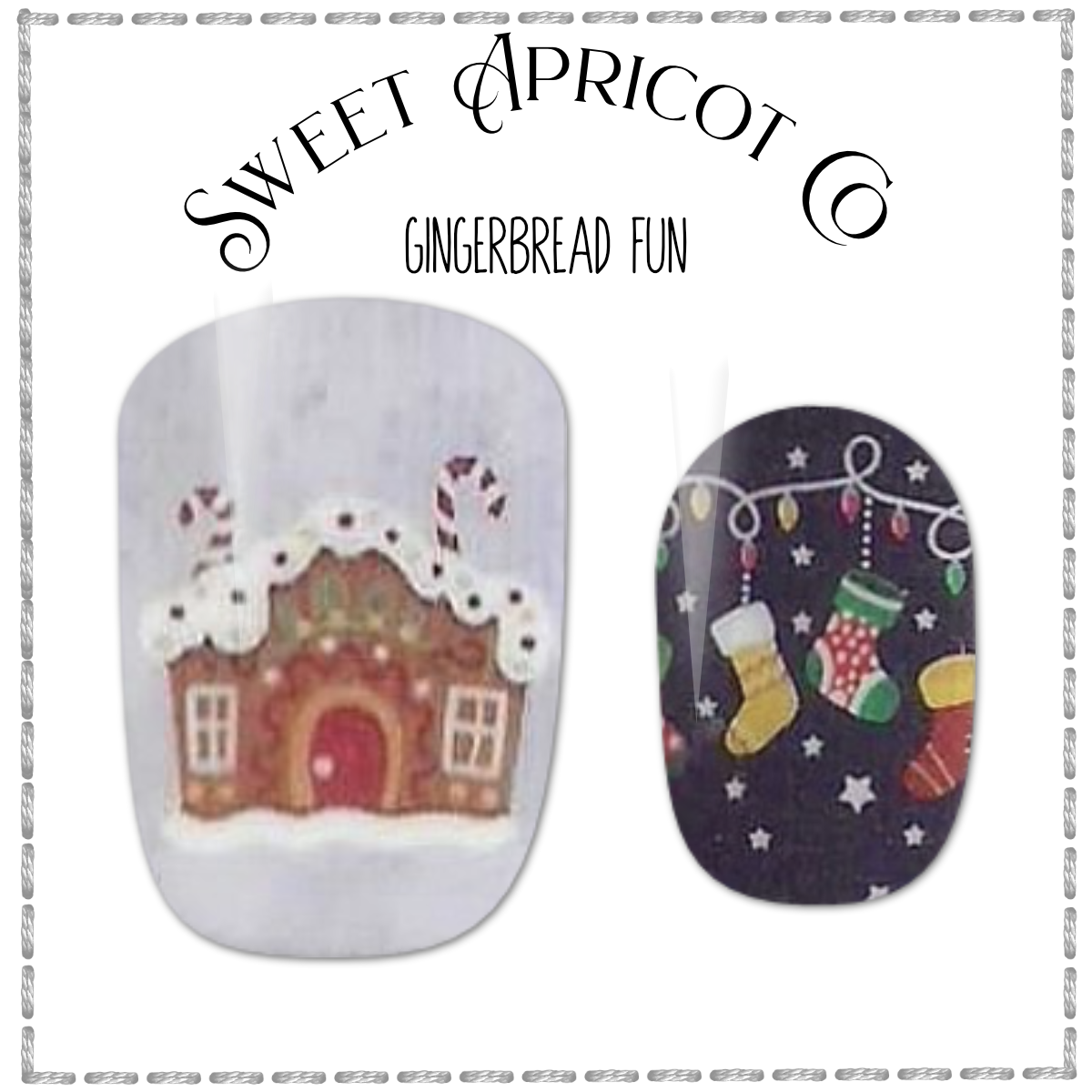 Gingerbread Fun Nail Wraps - Christmas Design