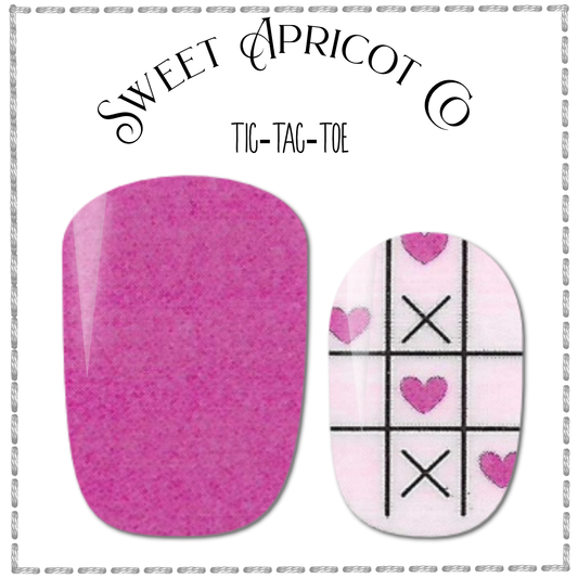 Tic-Tac-Toe Nail Wraps - Valentine Design