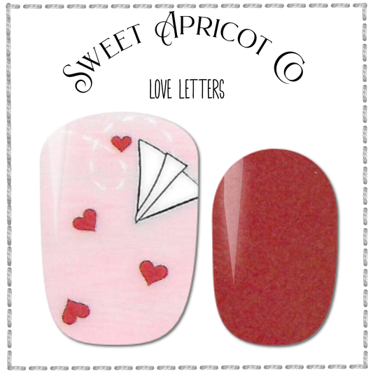 Love Letters Nail Wraps - Valentine Design