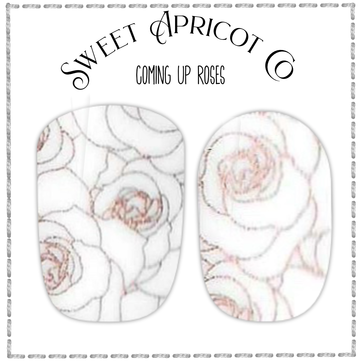 Coming Up Roses Nail Wraps - Clear Overlay with Gold Foil