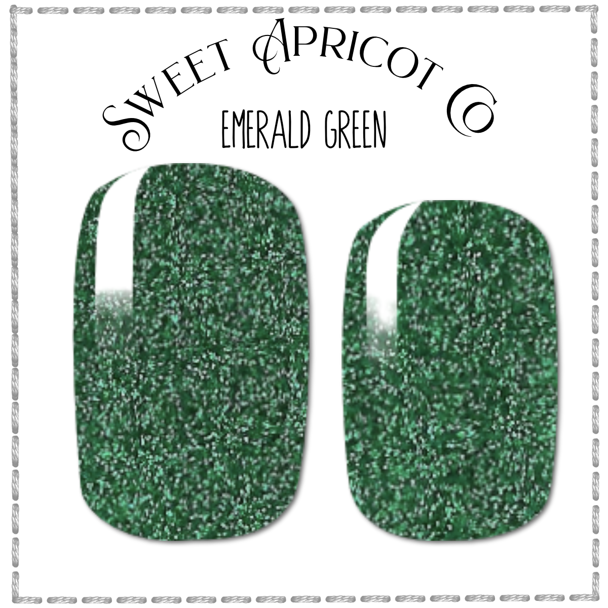 Emerald Green Nail Wraps - Glitter!!!