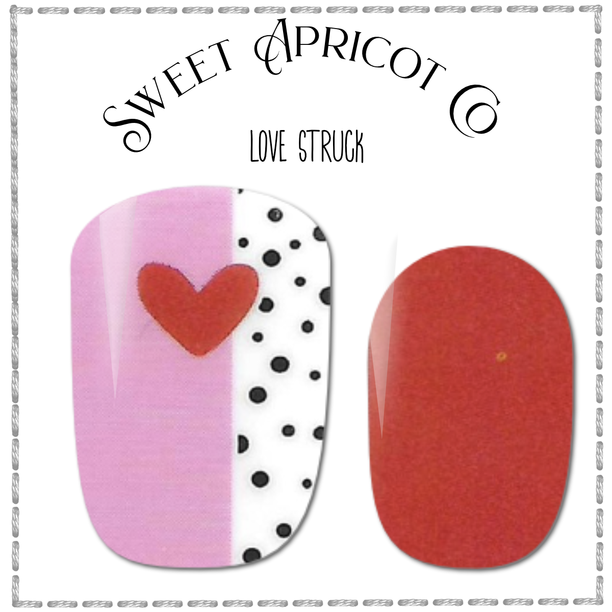 Love Struck Nail Wraps - Valentine Design