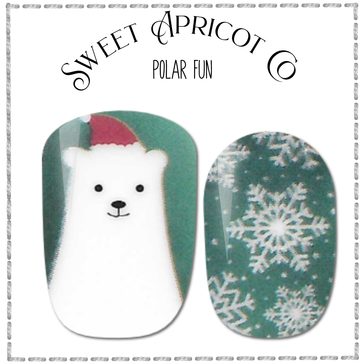 Polar Fun Nail Wraps - Holiday Winter Design