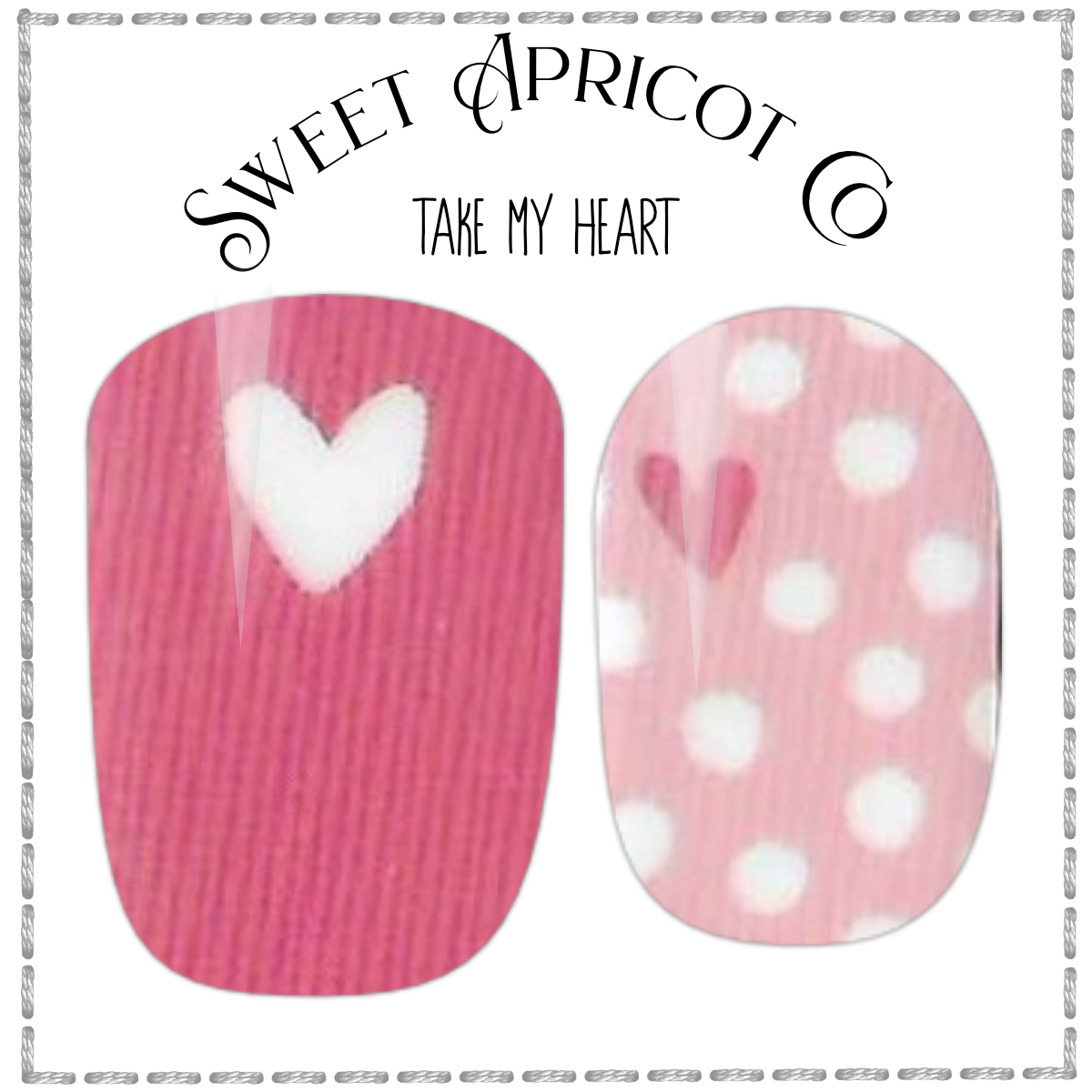 Take My Heart Nail Wraps - Perfect for Valentines or any Flirty Time!