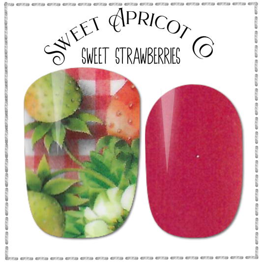 Sweet Strawberries Nail Wraps - Exclusive Gorgeous Design