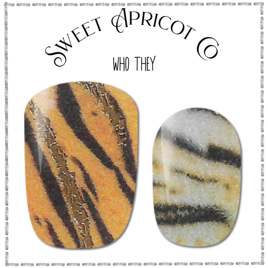 Who They Nail Wraps - Darling Tiger Stripes Design