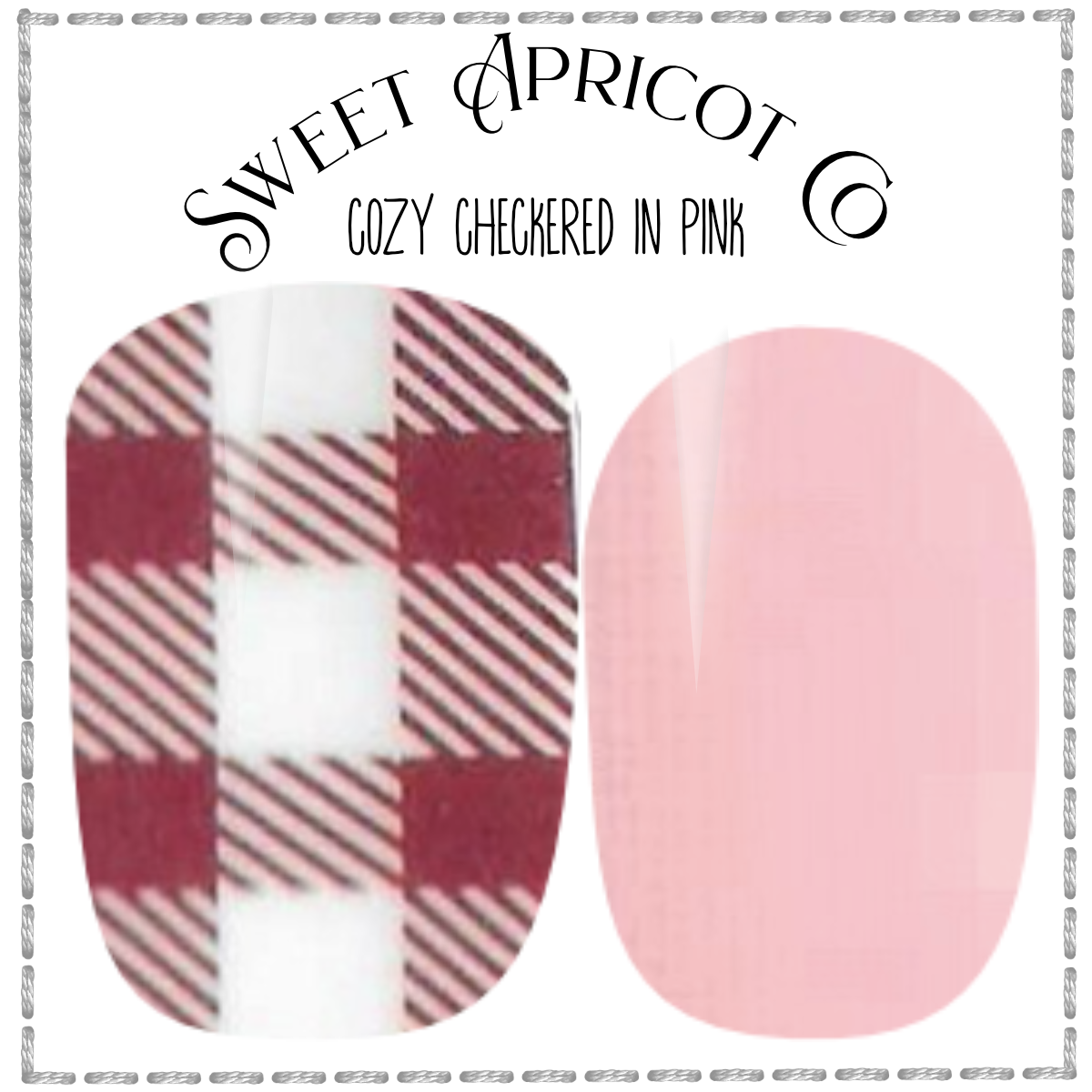 Cozy Checkered in Pink Nail Wraps - Darling Design