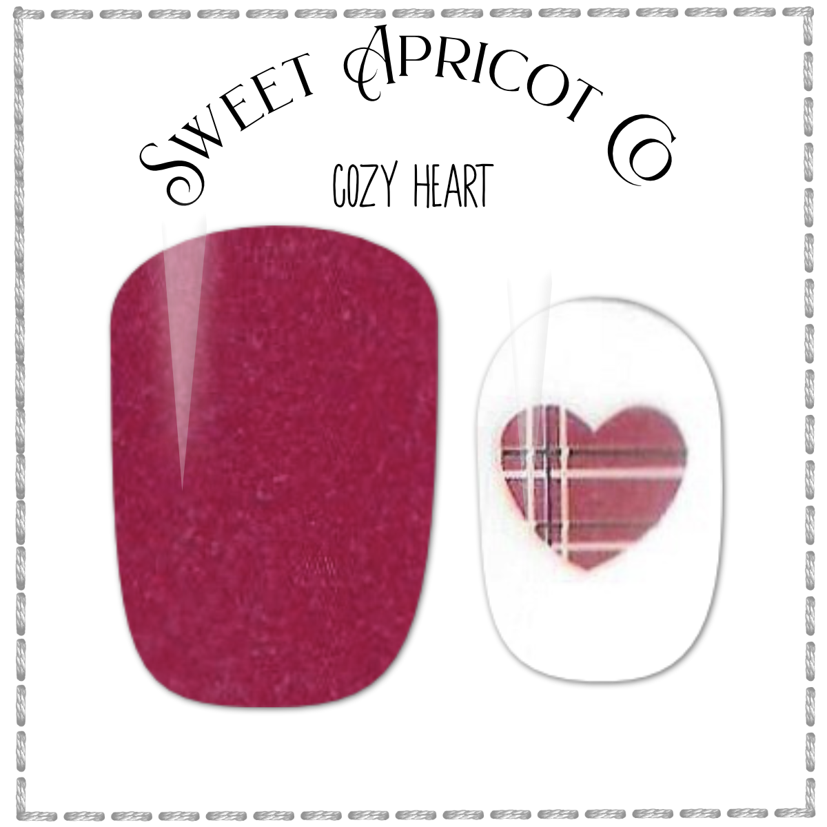 Cozy Heart Nail Wraps - Super Cute Valentines Design