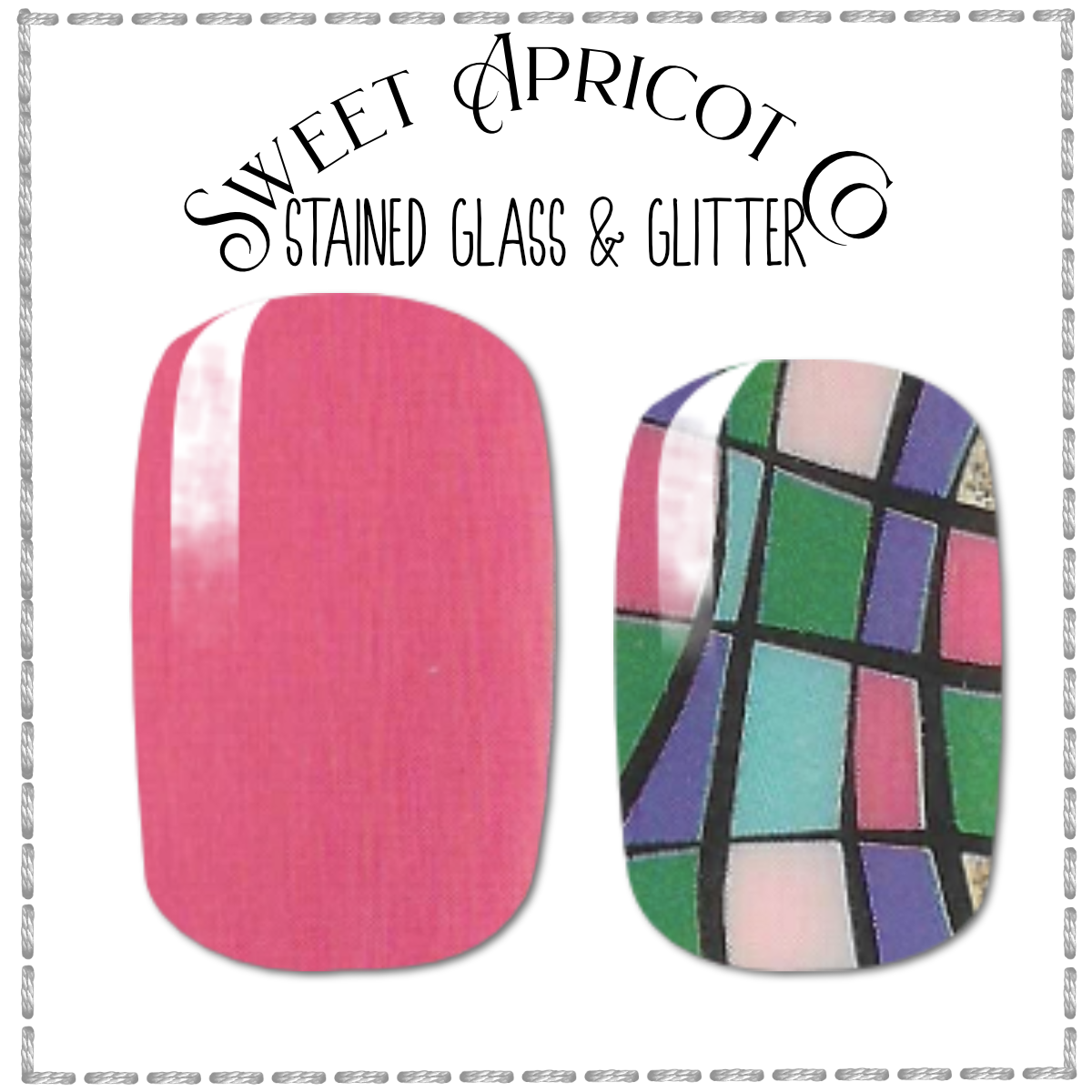 Stained Glass and Glitter Nail Wraps - Gorgeous!