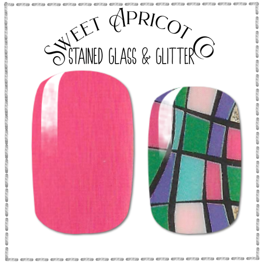 Stained Glass and Glitter Nail Wraps - Gorgeous!