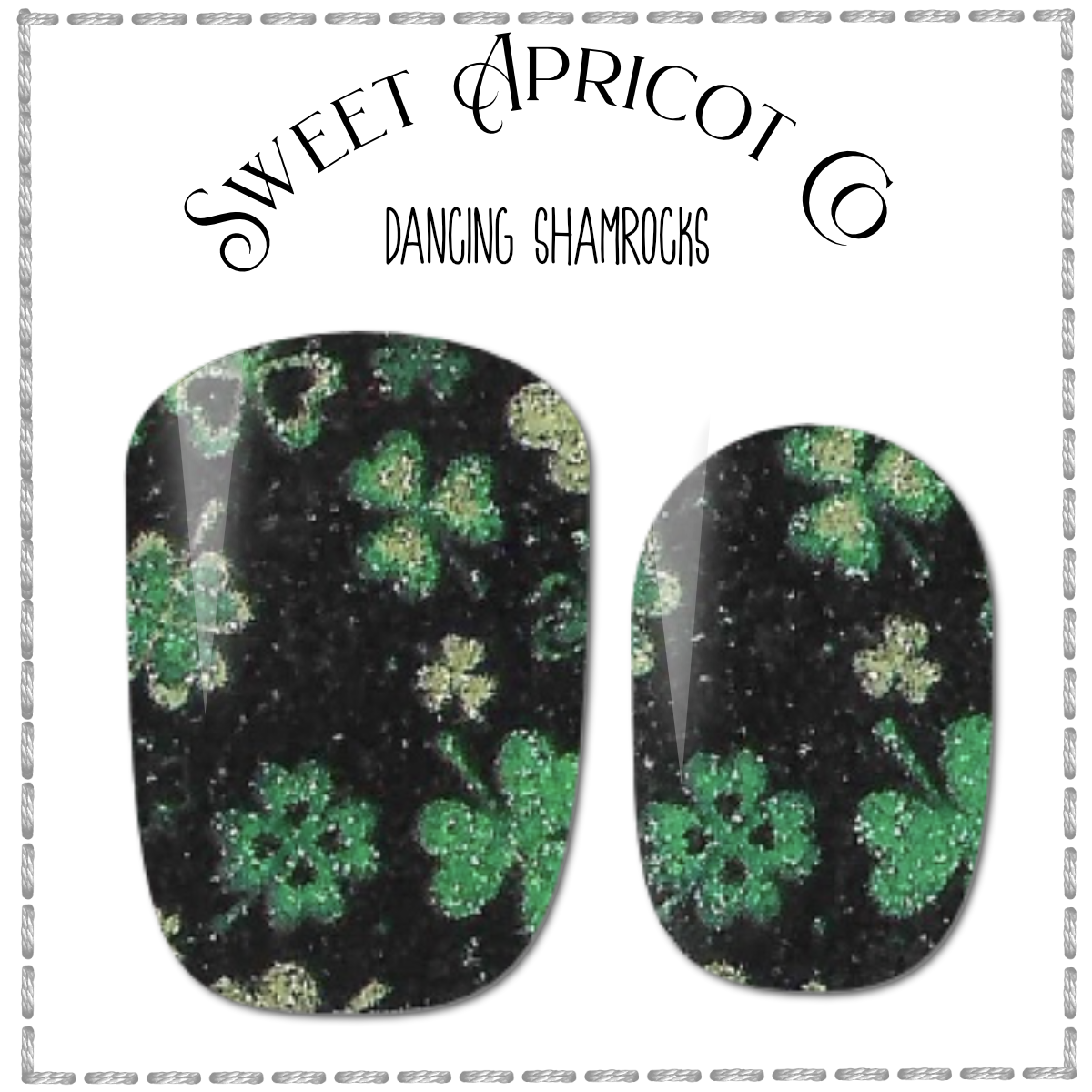 Dancing Shamrocks Nail Wraps - St Patrick's Day Design