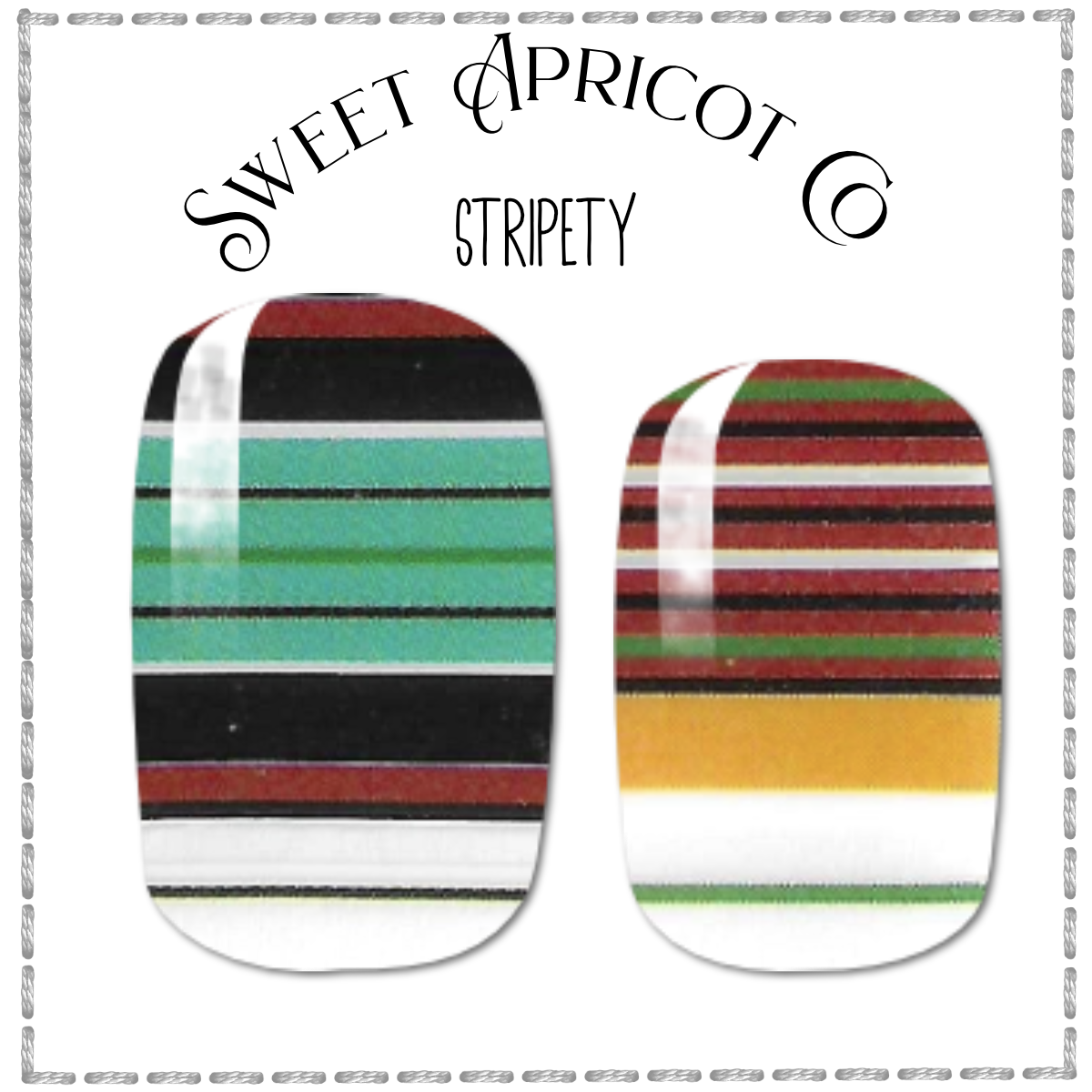 Stripety Nail Wraps - Bold Stripes on a Clear Background!