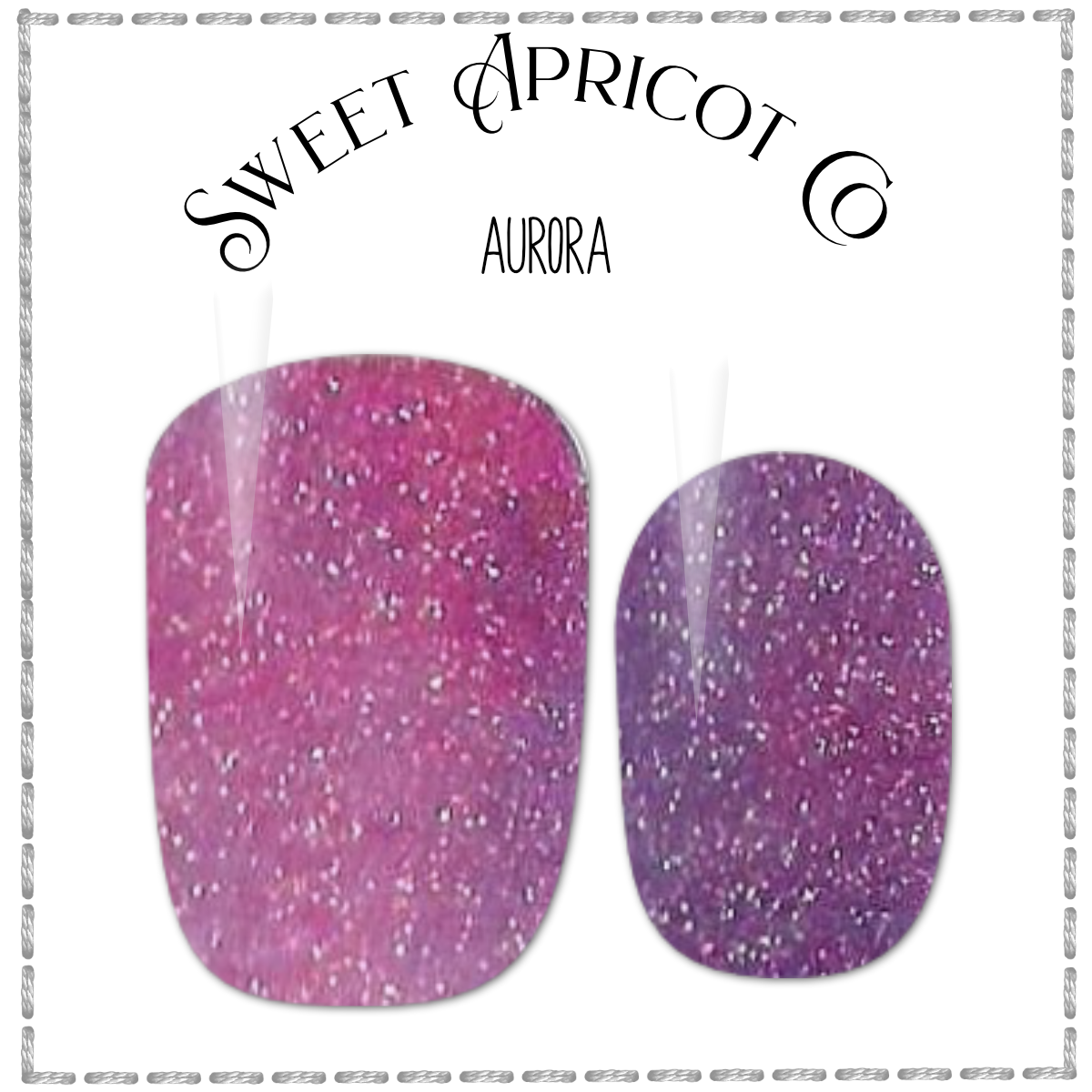 Aurora Nail Wraps - Beautiful Glitter Set