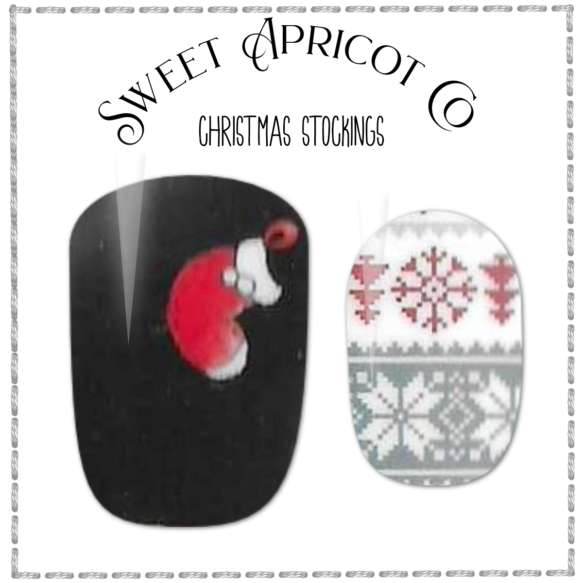 Christmas Stockings Nail Wraps - Sweet Holiday Traditions Design