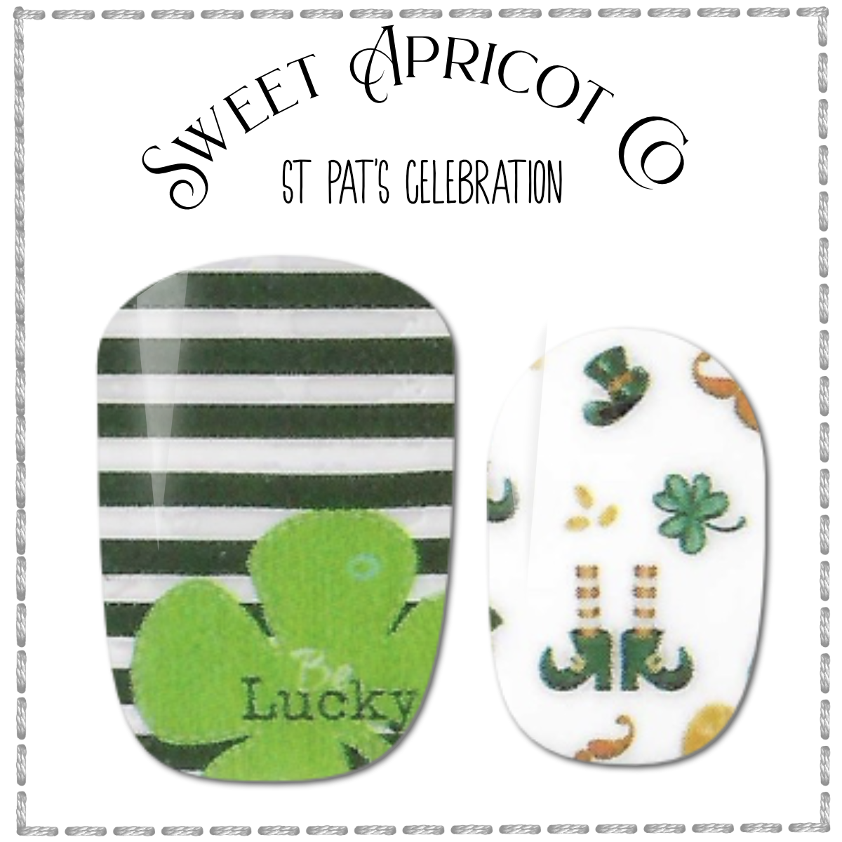 St Pat's Celebration Nail Wraps - St Patrick's Day Design