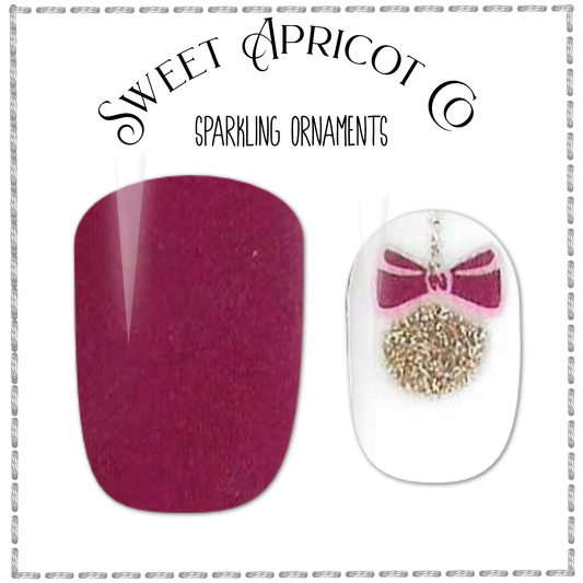 Sparkling Ornaments Nail Wraps - Festive Design