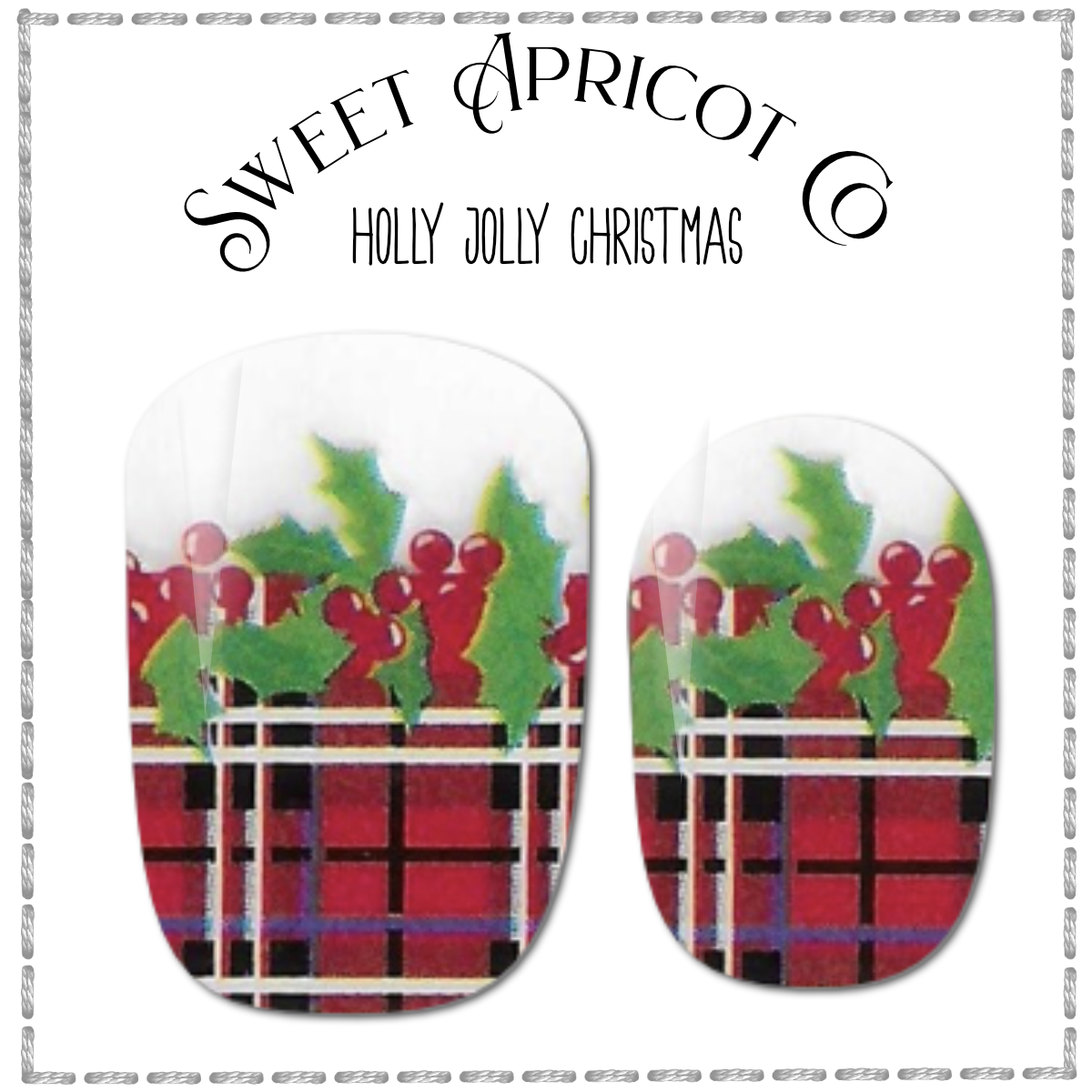 Holly Jolly Christmas Nail Wraps - Holiday Design