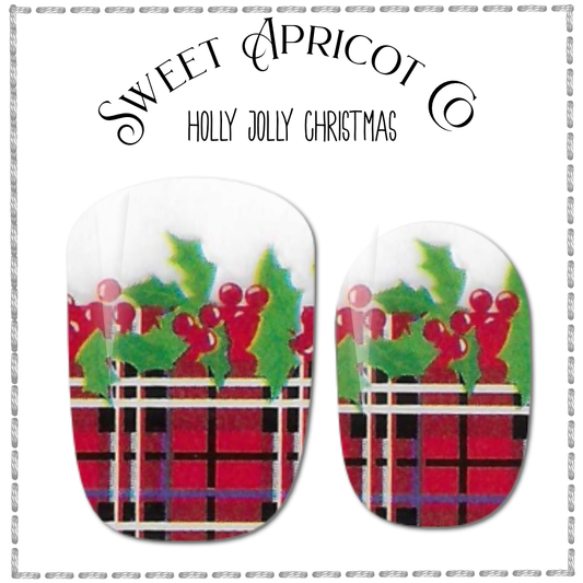 Holly Jolly Christmas Nail Wraps - Holiday Design