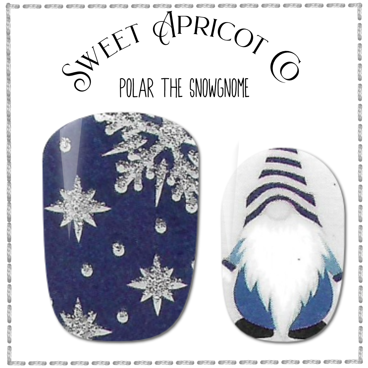 Polar the SnowGnome Nail Wraps - Winter Holiday Design