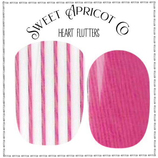 Heart Flutters Nail Wraps - A Medley of Pink, Black and Hearts