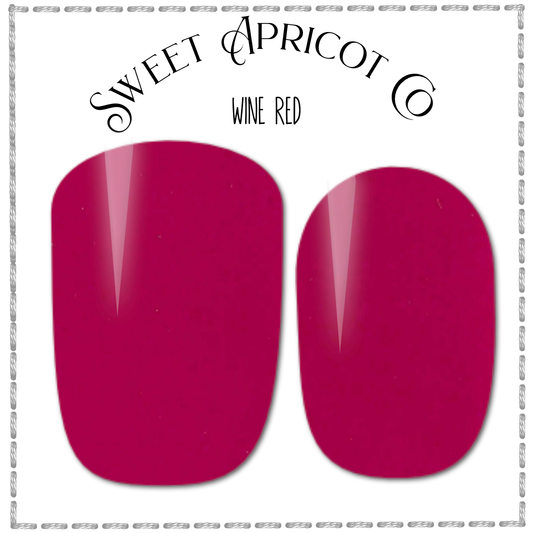 Wine Red Nail Wraps - a Gorgeous Color for Anytime!