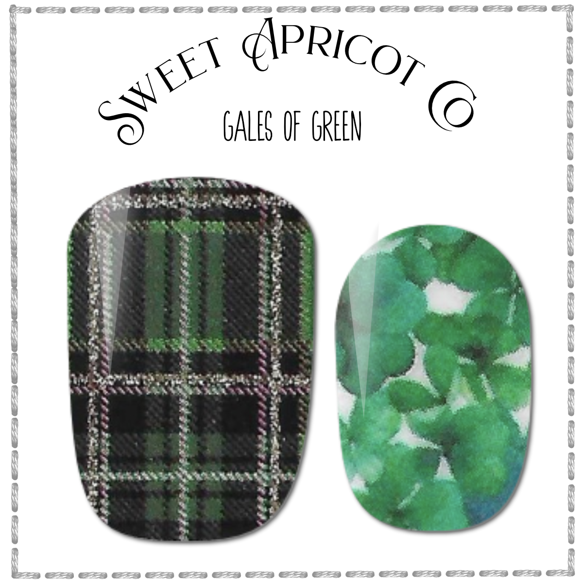 Gales of Green Nail Wraps - St Patrick's Day Design