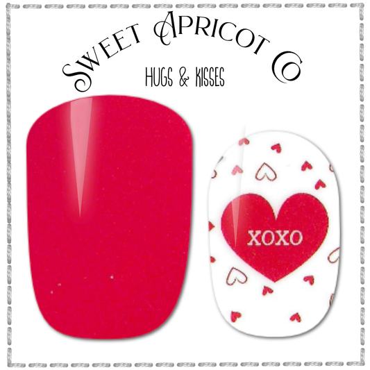 Hugs & Kisses Nail Wraps - Sweet Valentine's Design