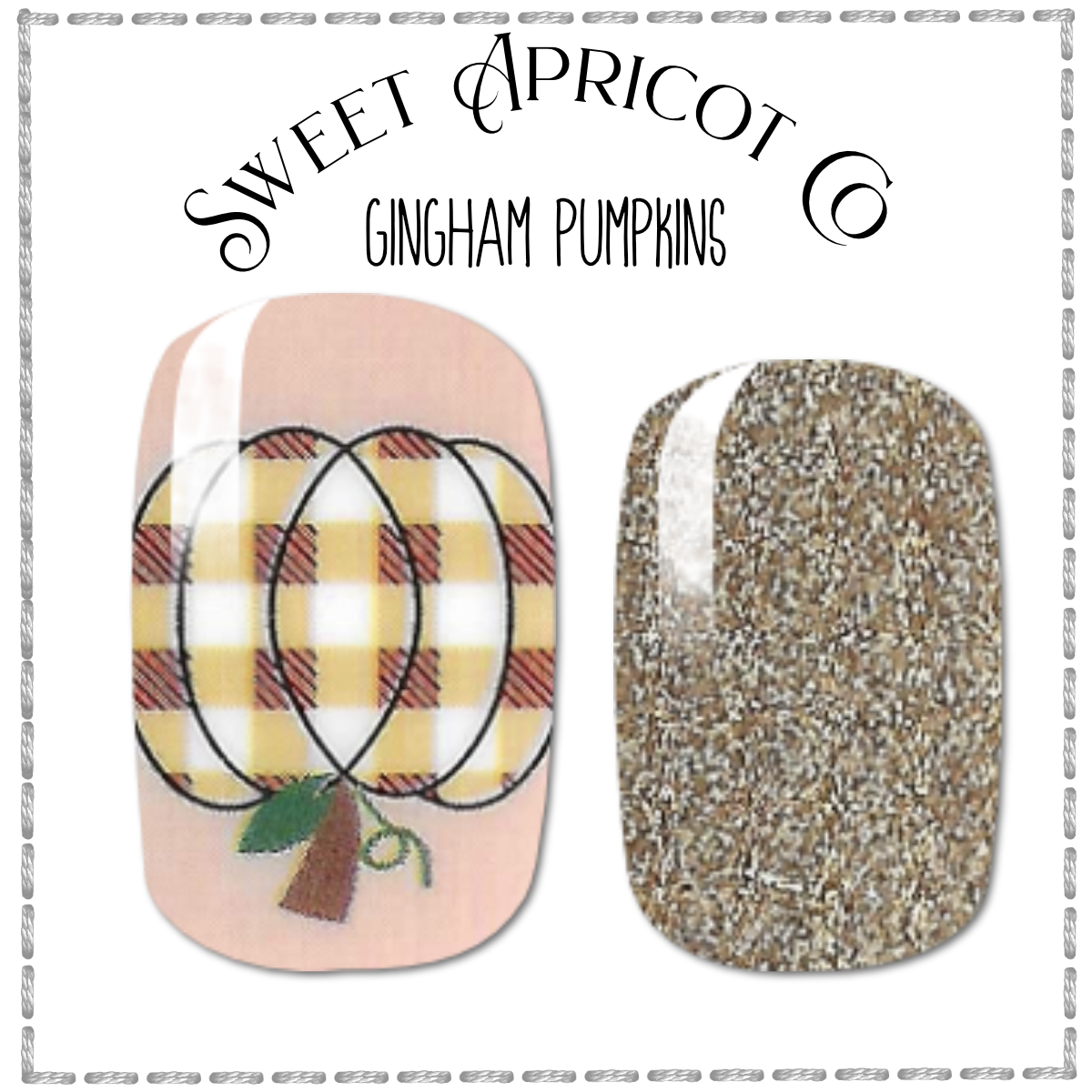 Gingham Pumpkins Nail Wraps - Gorgeous!